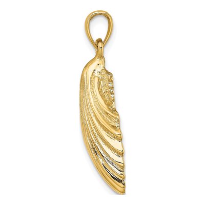 14K Yellow Gold Scallop Shell Charm – view 3
