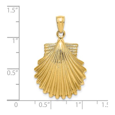 14K Yellow Gold Scallop Shell Charm – view 4