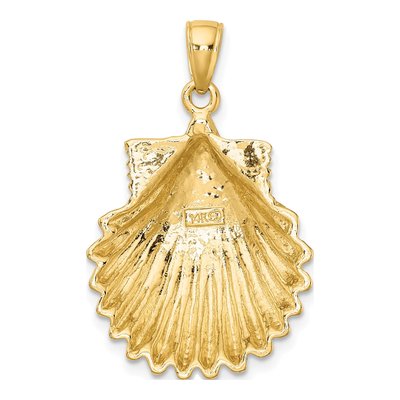 14K Yellow Gold Scallop Shell Charm – view 5