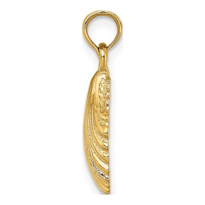 14K Yellow Gold Scallop Shell Pendant – view 3