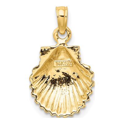 14K Yellow Gold Scallop Shell Pendant – view 5