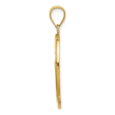 14K Yellow Gold Dolphin Sunset Pendant – view 3