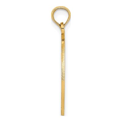 14K Yellow Gold Sailboat Circle Charm – view 3