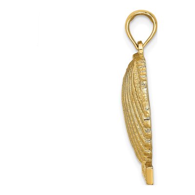 14K Yellow Gold Scallop Shell Charm – view 3