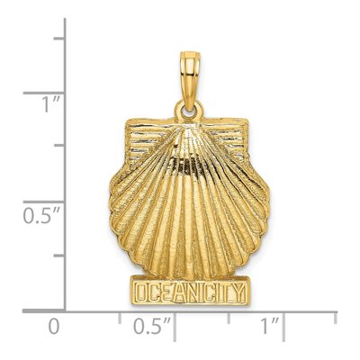 14K Yellow Gold Scallop Shell Charm – view 4