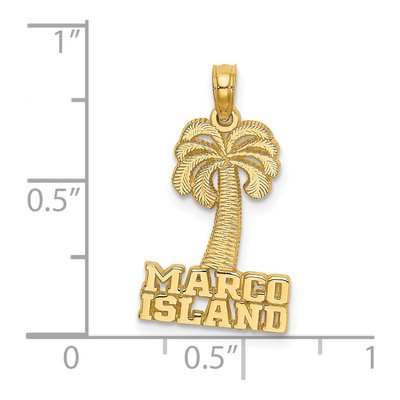 14K Yellow Gold Palm Tree Charm – view 4