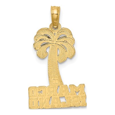 14K Yellow Gold Palm Tree Charm – view 5