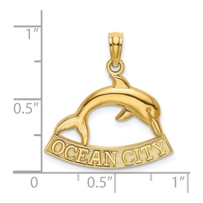 14K Yellow Gold Dolphin Charm – view 4