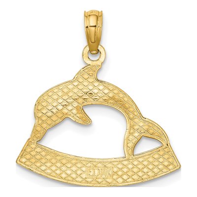 14K Yellow Gold Dolphin Charm – view 5
