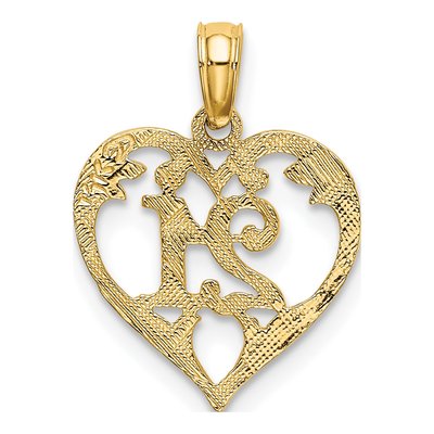 14K Yellow Gold Heart Pendant – view 5
