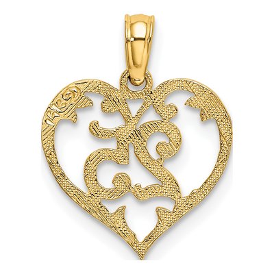 14K Yellow Gold Heart Pendant – view 5