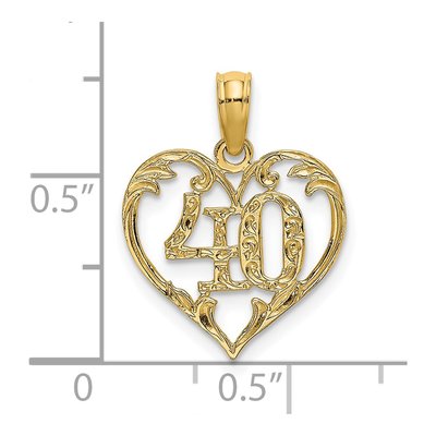 14K Yellow Gold Heart Pendant – view 4