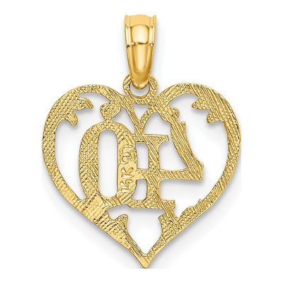 14K Yellow Gold Heart Pendant – view 5