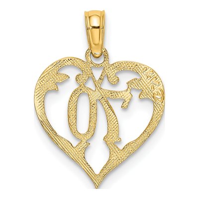 14K Yellow Gold Heart Charm – view 5