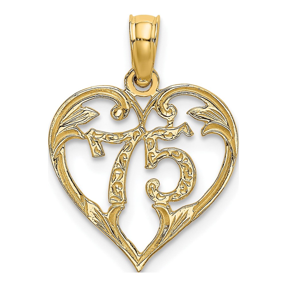14K Yellow Gold Heart ' Charm