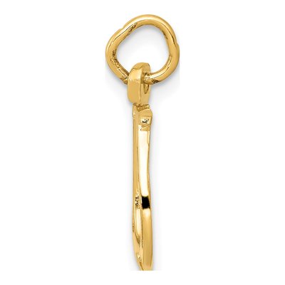 14K Yellow Gold Horseshoe Charm – view 3