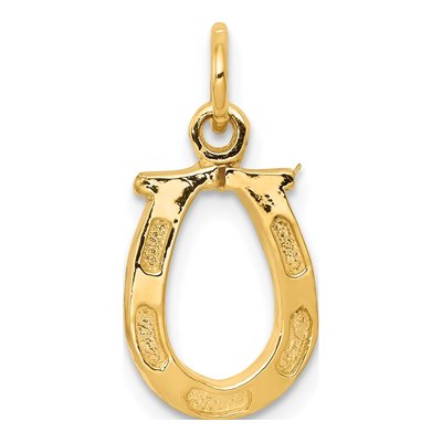 14K Yellow Gold Horseshoe Charm