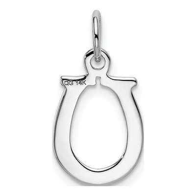 14K White Gold Horseshoe Pendant – view 4