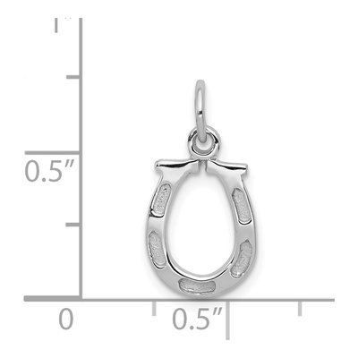 14K White Gold Horseshoe Pendant – view 5