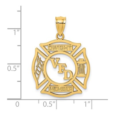 14K Yellow Gold Dwight Member Shield Charm – view 4