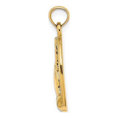 14K Yellow Gold Praying Hands Cross Charm – view 3