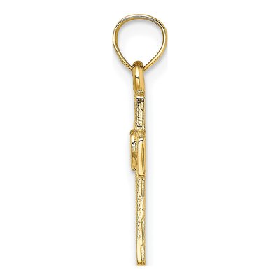 14K Yellow Gold Cut-Out Cross Heart Pendant – view 3