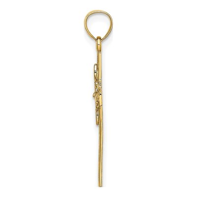 14K Yellow Gold Cross Pendant – view 3