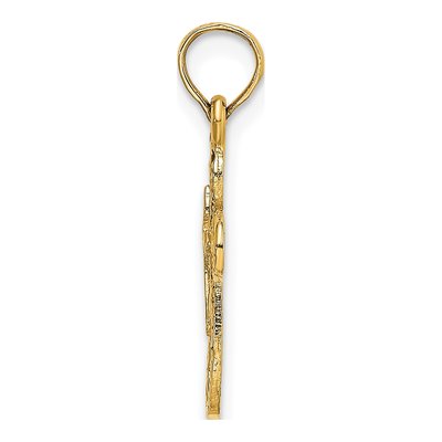 14K Yellow Gold Cut-Out Cross Pendant – view 3