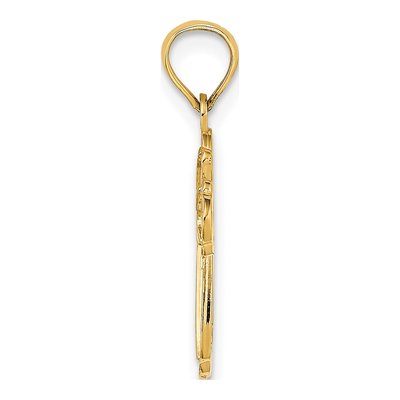 14K Yellow Gold Cut-Out Cross Pendant – view 3