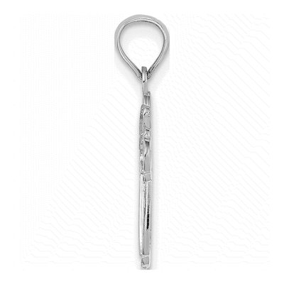 14K White Gold Cut-Out Cross Pendant – view 3