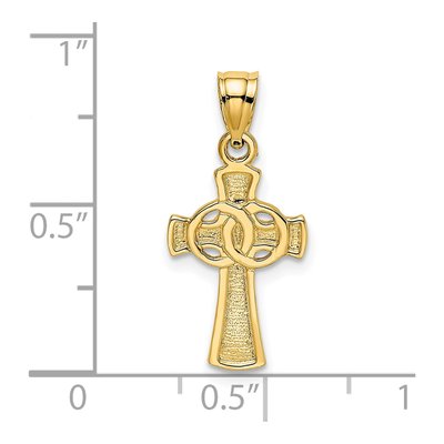 14K Yellow Gold Cross Eternity Charm – view 4