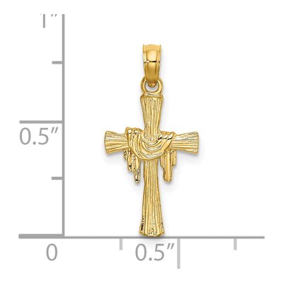 14K Yellow Gold Cross Pendant – view 4