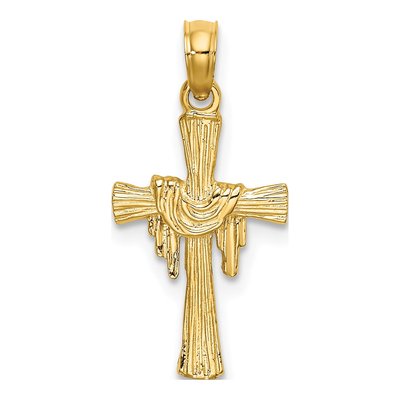 14K Yellow Gold Cross Pendant