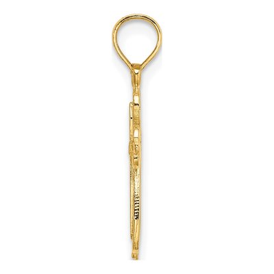 14K Yellow Gold Cut-Out Cross Pendant – view 3