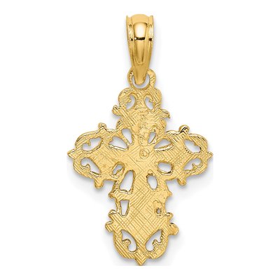 14K Yellow Gold Cut-Out Cross Pendant – view 5