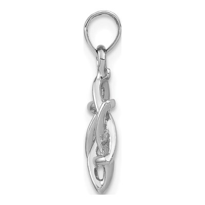 14K White Gold Star of David Pendant – view 3