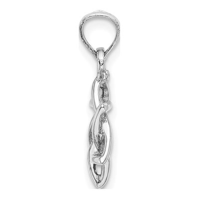 14K White Gold Star of David Pendant – view 4