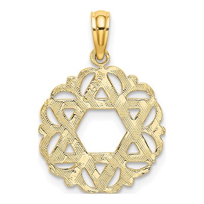 14K Yellow Gold Star of David Pendant – view 5
