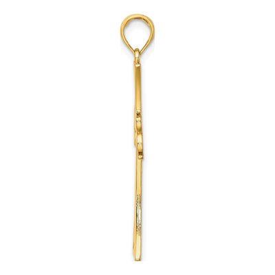 14K Yellow Gold Celtic Knot Cross Charm – view 3