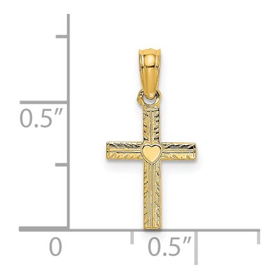 14K Yellow Gold Mini Cross Charm – view 4