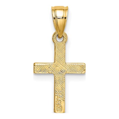 14K Yellow Gold Mini Cross Pendant – view 5