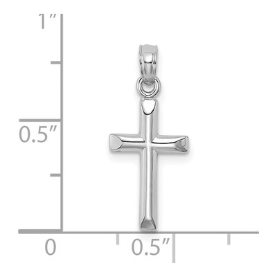 14K White Gold Cross Pendant – view 4