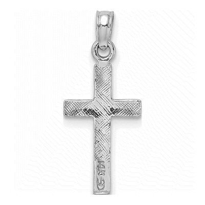 14K White Gold Cross Pendant – view 5