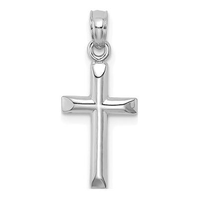 14K White Gold Cross Pendant