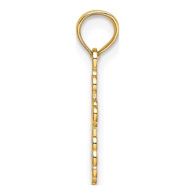 14K Yellow Gold Mini Eastern Orthodox Cross Charm – view 3