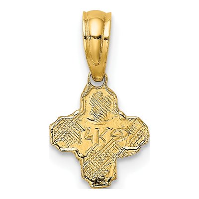 14K Yellow Gold Mini 4-Way Religious Medal Charm – view 5