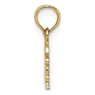 14K Yellow Gold Jesus Heart ME Pendant – view 3