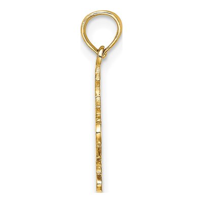 14K Yellow Gold Jesus Cross Heart Pendant – view 3