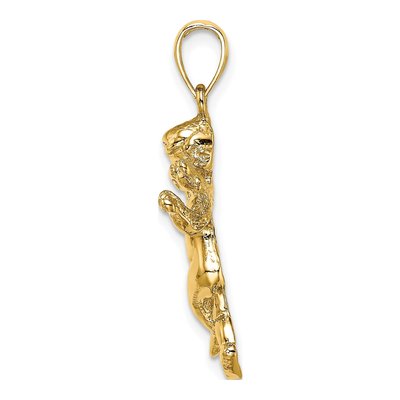 14K Yellow Gold Guardian Angel Walking Charm – view 3