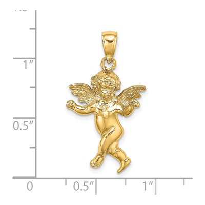 14K Yellow Gold Guardian Angel Walking Charm – view 4